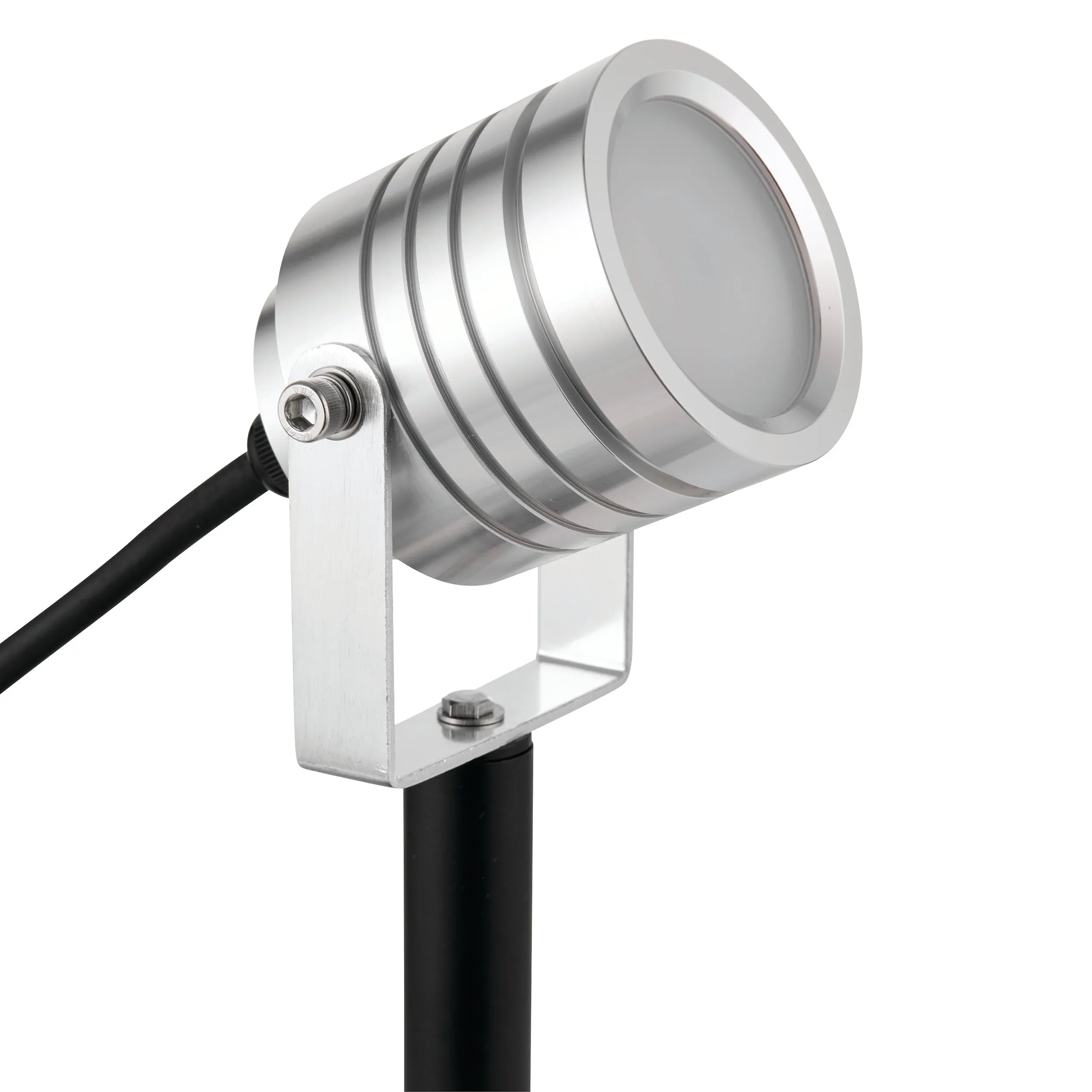 Saxby 78635 Luminatra spike silver IP65 4W Silver anodised & frosted pc 4W LED module (COB) Cool White