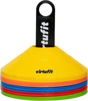 Set jaloane tip con pentru antrenament VirtuFit cu suport- 50buc.