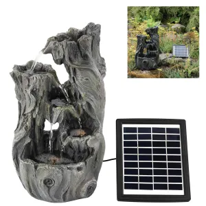 Solar Tree Log Fountain