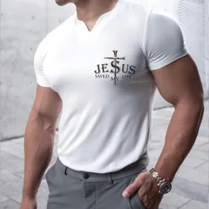 SPORT JESUS V-NECK GRAPHIC TEE