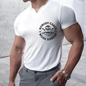 SPORT NOBODY V-NECK GRAPHIC TEE