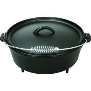 Sturdy Handle 5-Quart Cast Iron Dutch Oven - Essential for Camping and Outdoor