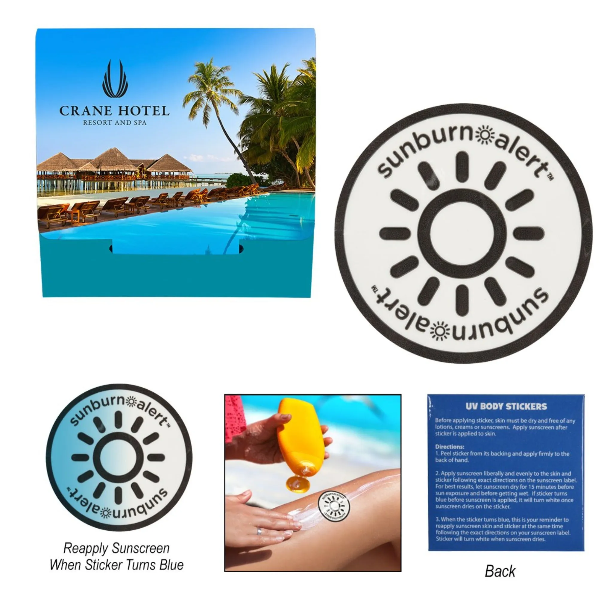 Sunburn Alert UV Color-Changing Sticker - #402640