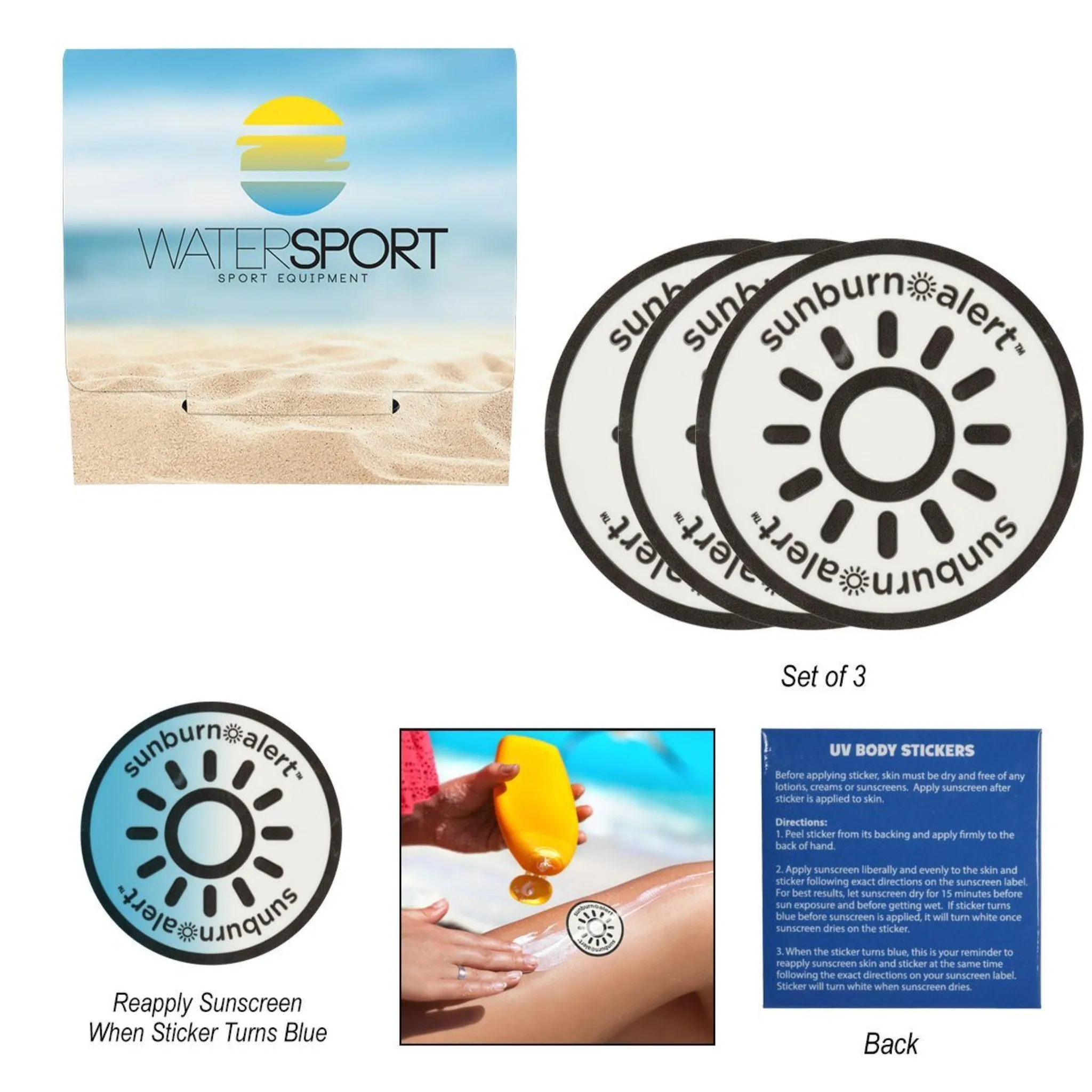 Sunburn Alert UV Color-Changing Sticker - #402640