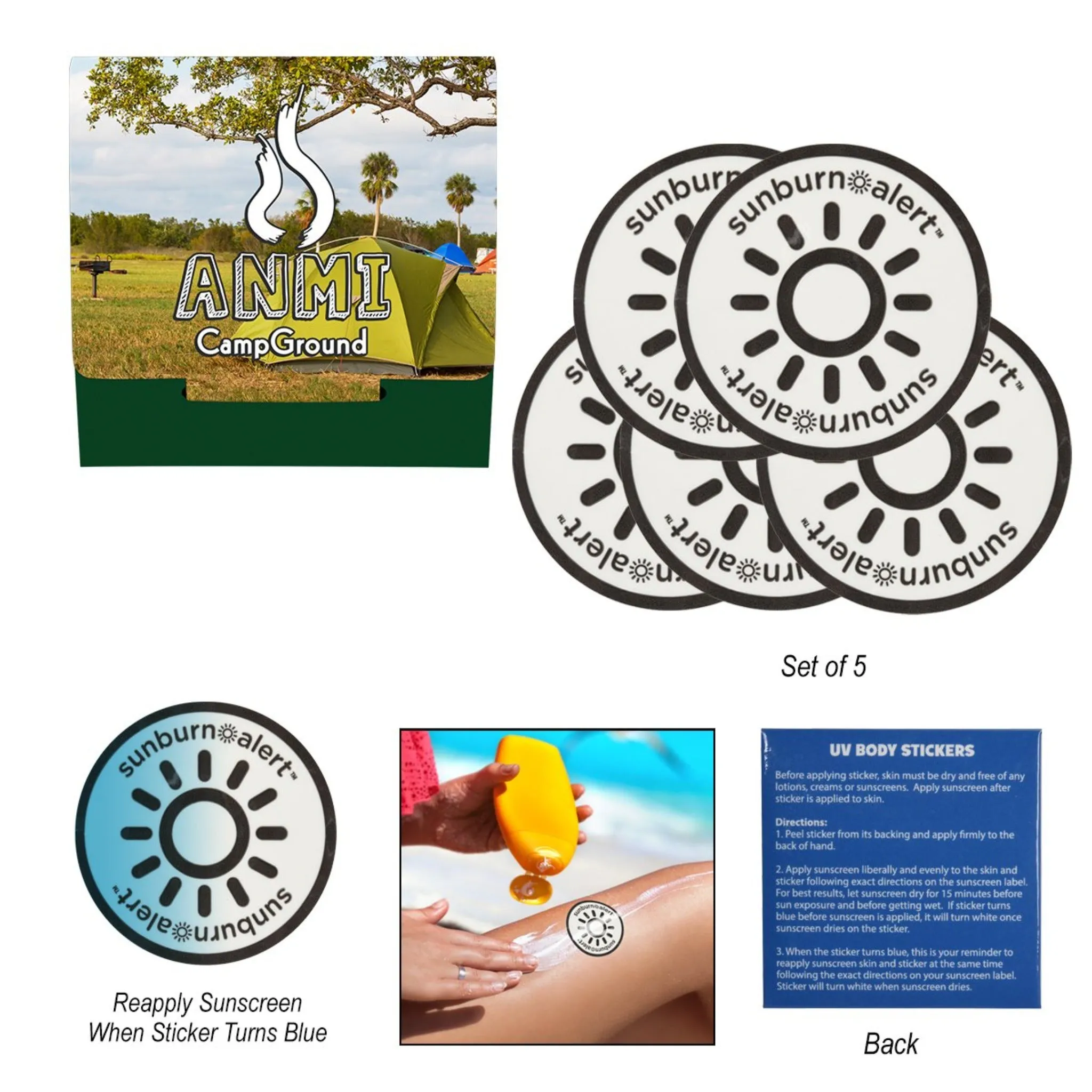 Sunburn Alert UV Color-Changing Sticker - #402640