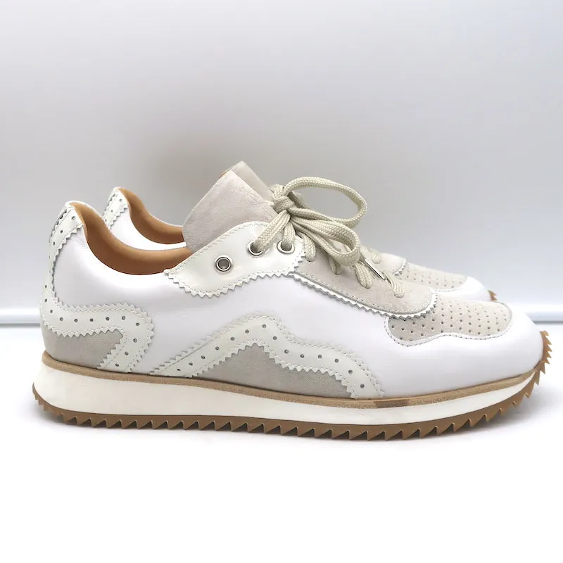 The Office of Angela Scott Remi Low Top Sneakers White Leather Size 40