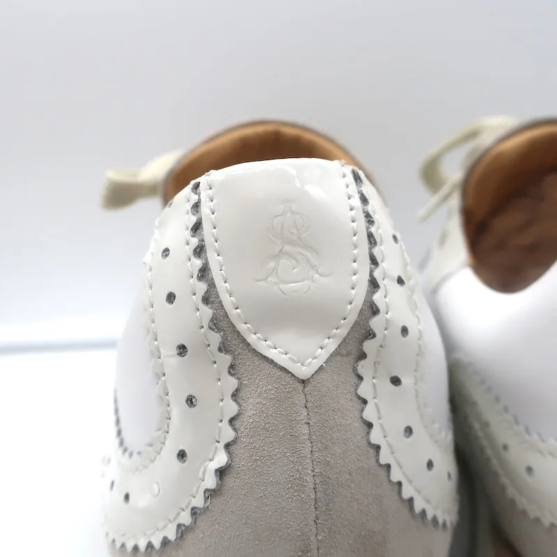 The Office of Angela Scott Remi Low Top Sneakers White Leather Size 40