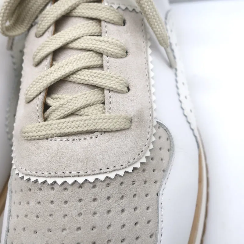 The Office of Angela Scott Remi Low Top Sneakers White Leather Size 40