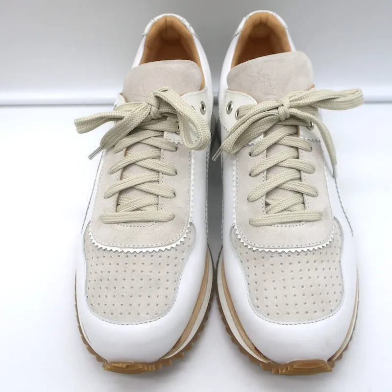 The Office of Angela Scott Remi Low Top Sneakers White Leather Size 40