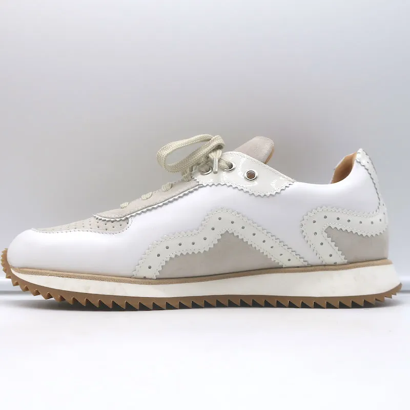 The Office of Angela Scott Remi Low Top Sneakers White Leather Size 40