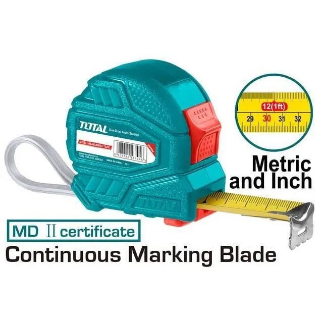 Total Steel Measuring Tape 5m X 25mm - TMT126352
