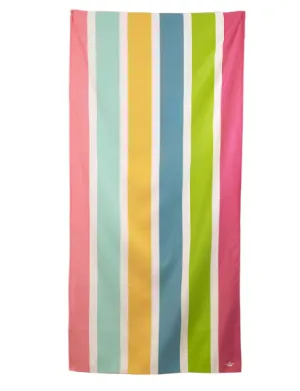 Tropical Sunrise Beach Towel - White / Multi