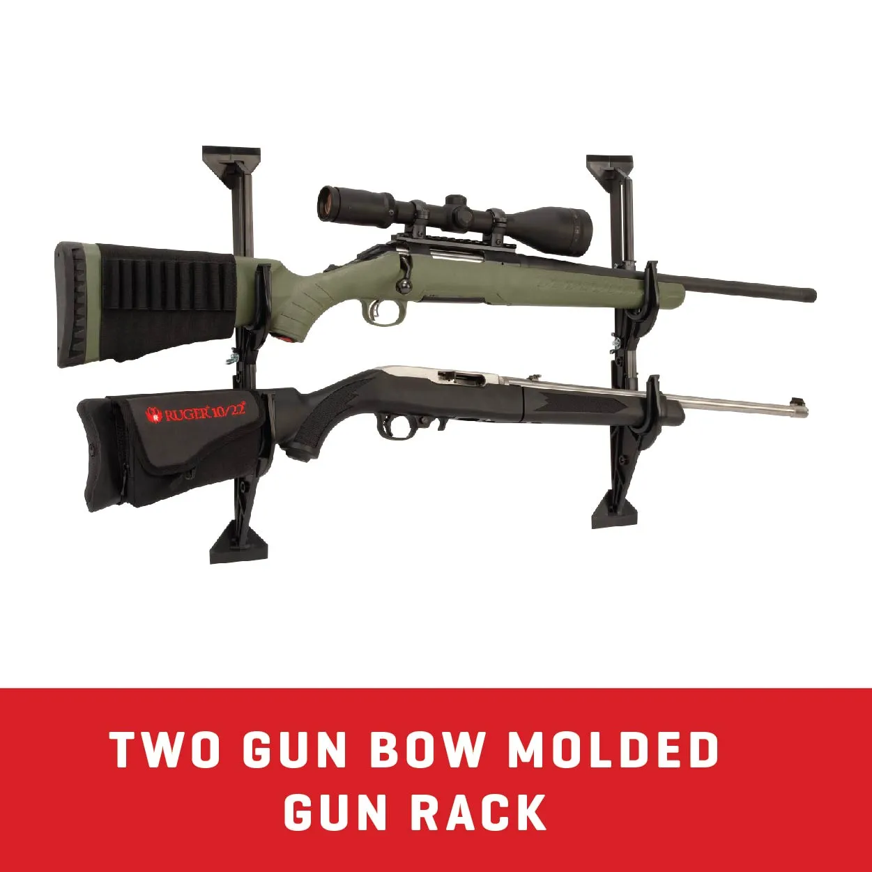 Truck Rear Window Rifle Shotgun Gun Holder Rack Vehicle Pickup Mount Back Metal