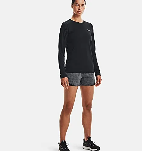 Under Armour Women's Play Up Short 3.0 - Twist , Black (001)/White , X-Small