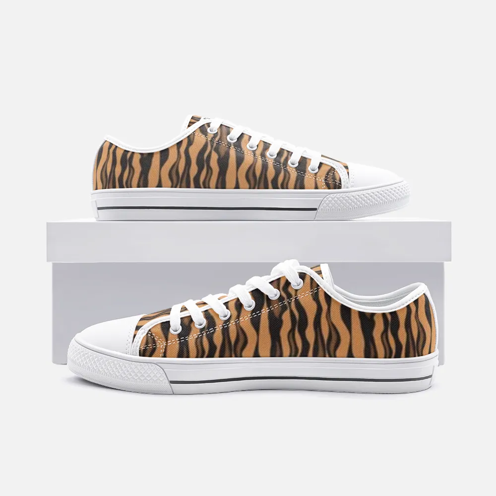 Unisex Low Top Canvas Shoes - Tiger