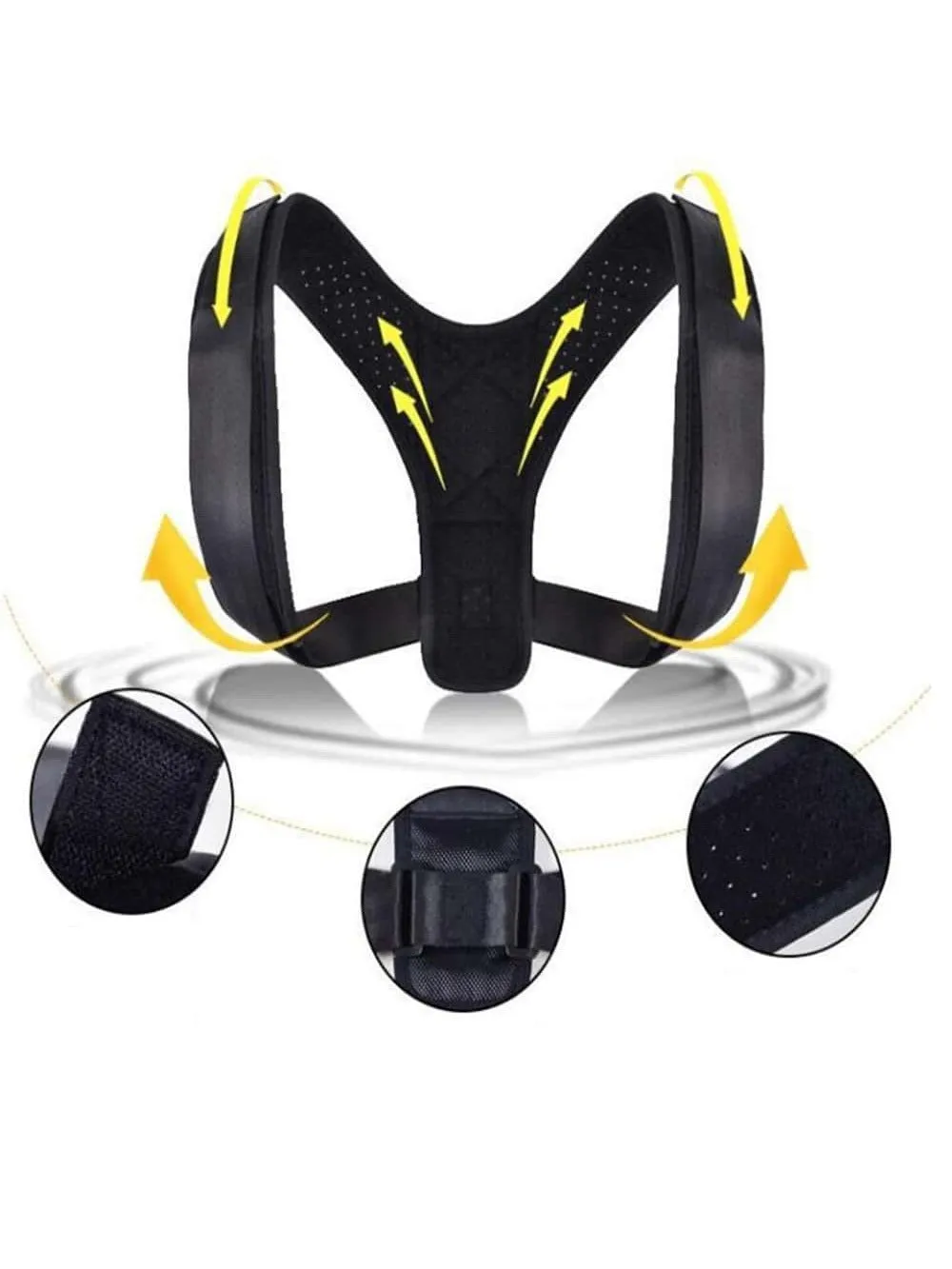 Upper Back Support Posture Strap Belt Clavicle Support Back Straightener Shoulder Brace With Resistance Band For Men And Women To Improve Posture