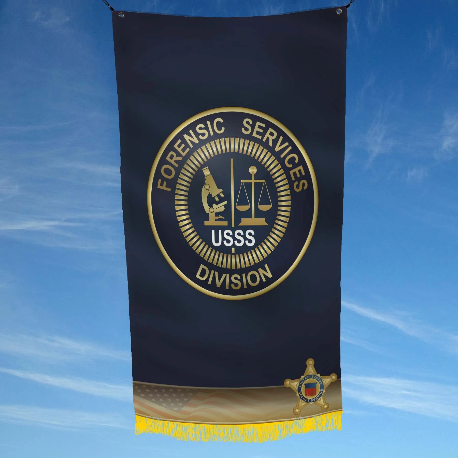 USSS Secret Service Forensic Services Division Flag Banner