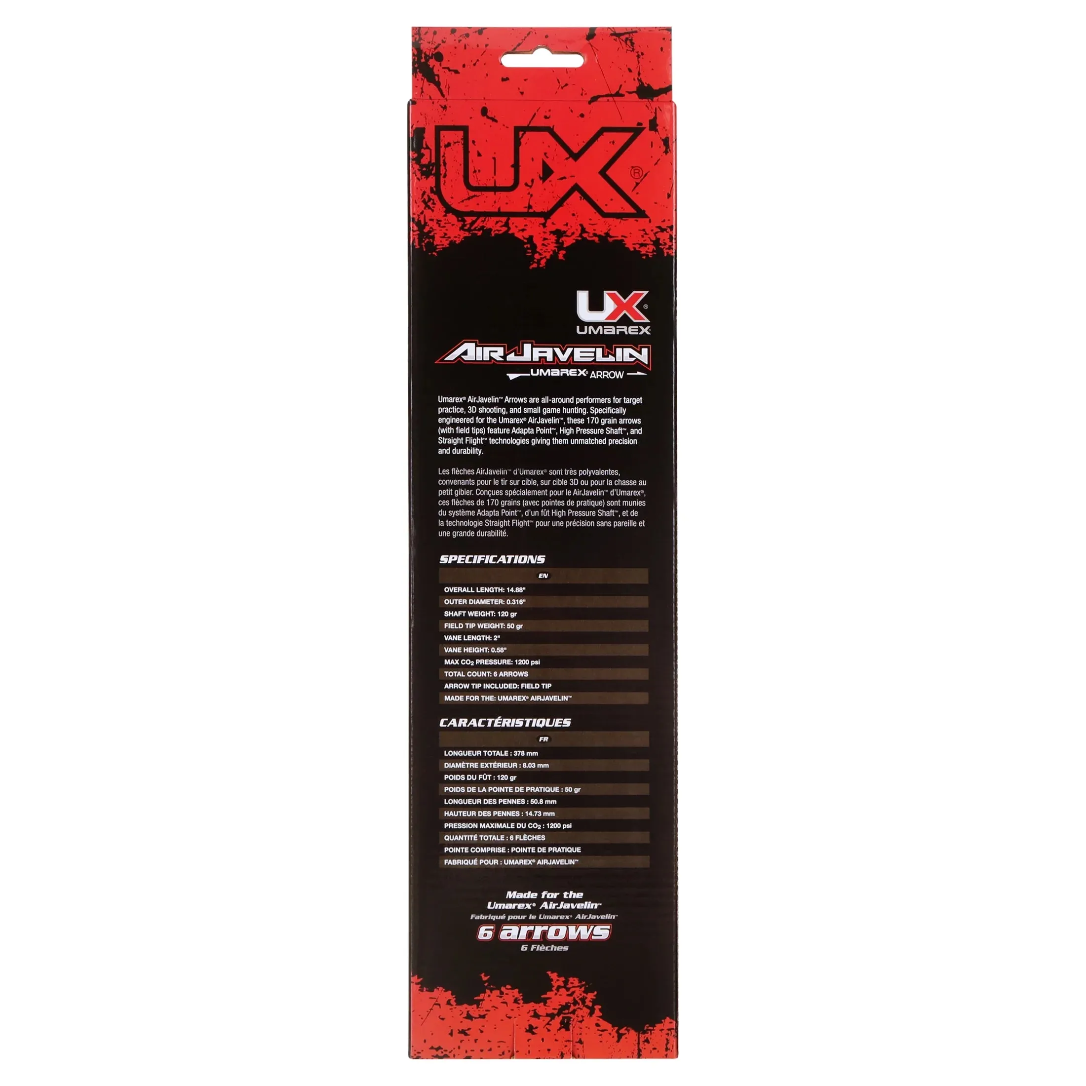 UX AIRJAVELIN ARROWS - 6 PK