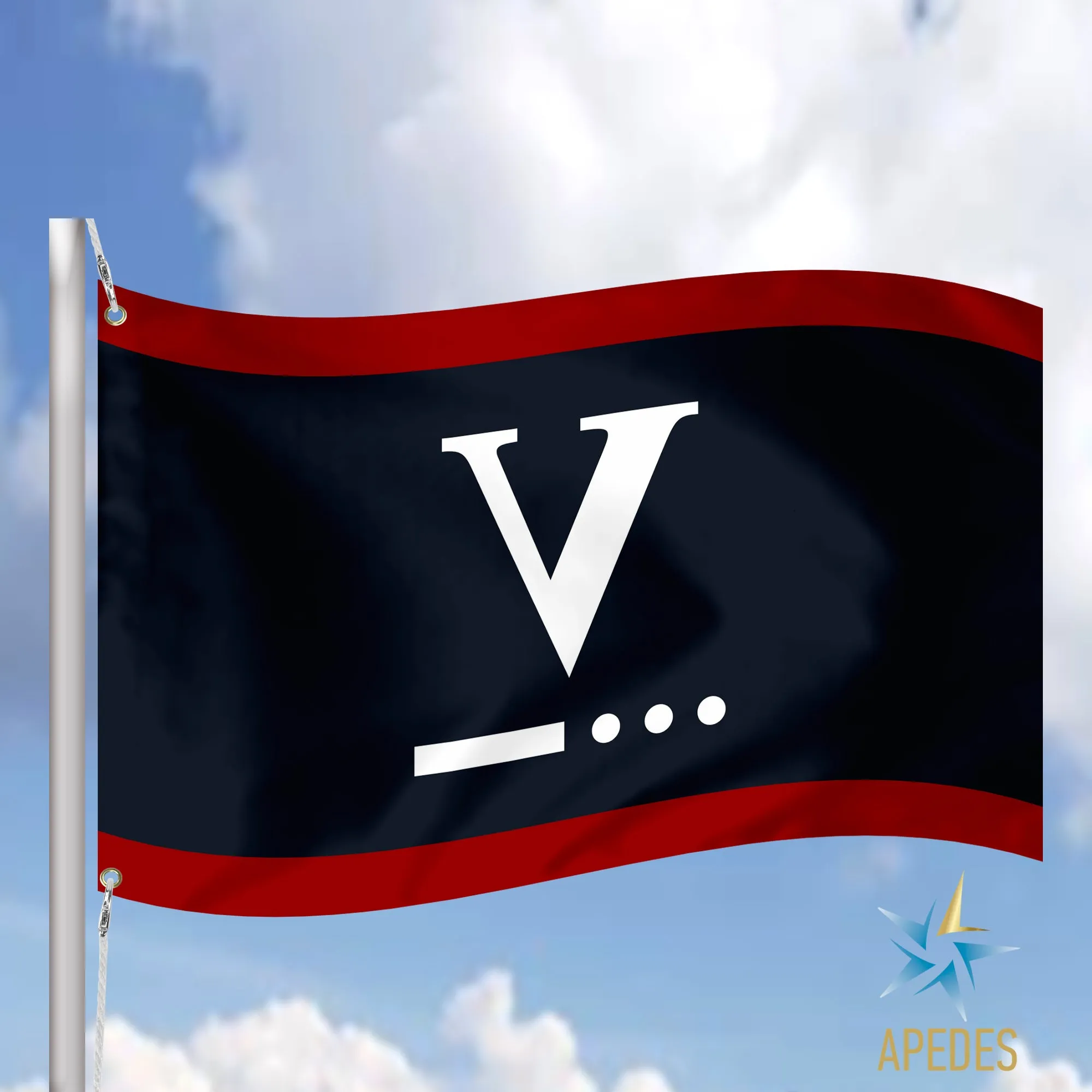 V Victory Effort Support War World War II WW2 US American Army in Europe Troops Military Flag Banner