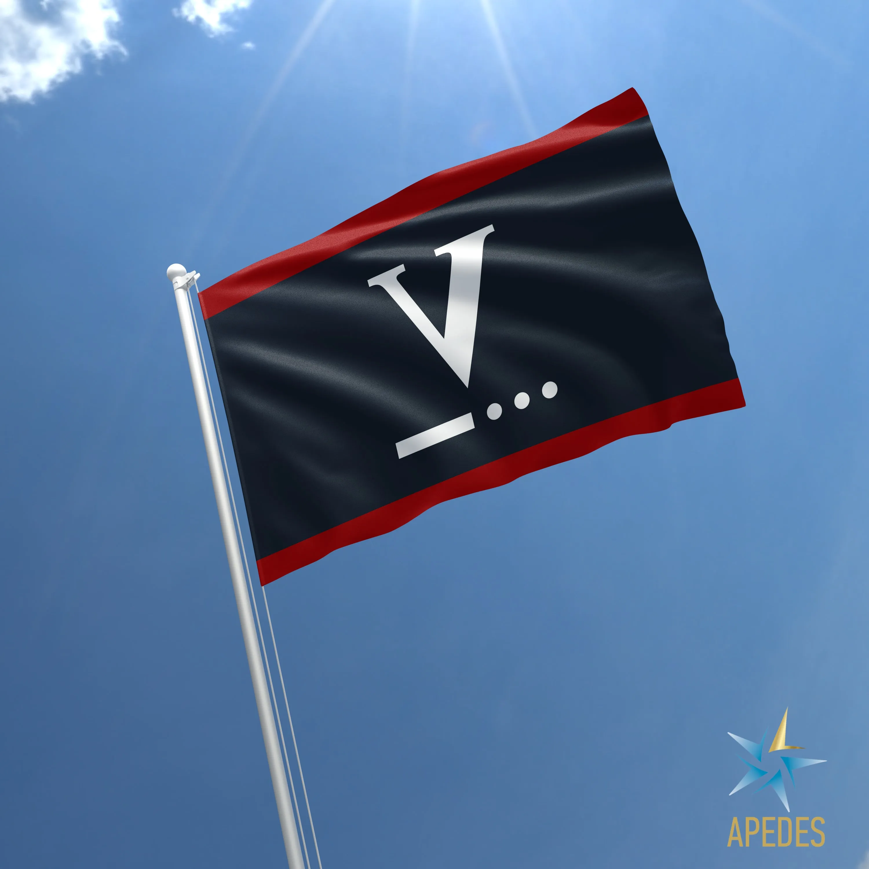 V Victory Effort Support War World War II WW2 US American Army in Europe Troops Military Flag Banner