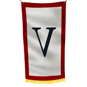 V Victory Effort Support War World War II WW2 US American Army in Europe Troops Military Flag Banner