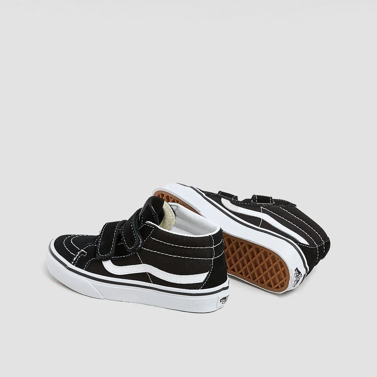 Vans SK8-Mid Reissue V Mid Top Shoes - Tiger Black/True White - Kids