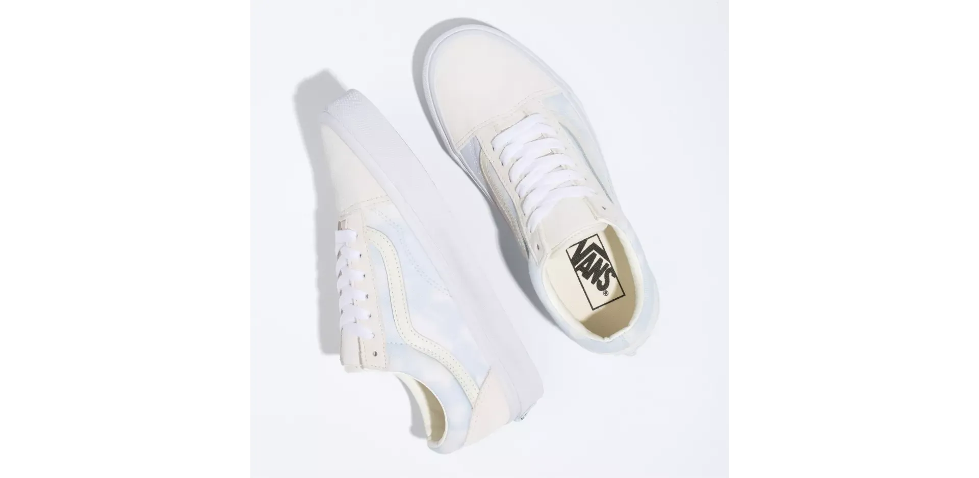 Vans Women Old Skool Shoes Bleach Wash Ballad Blue