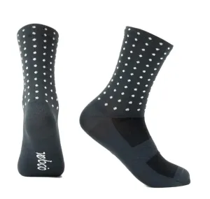 VELOCIO SOCKS GRID DOT SIGNATURE PUTTY GREY