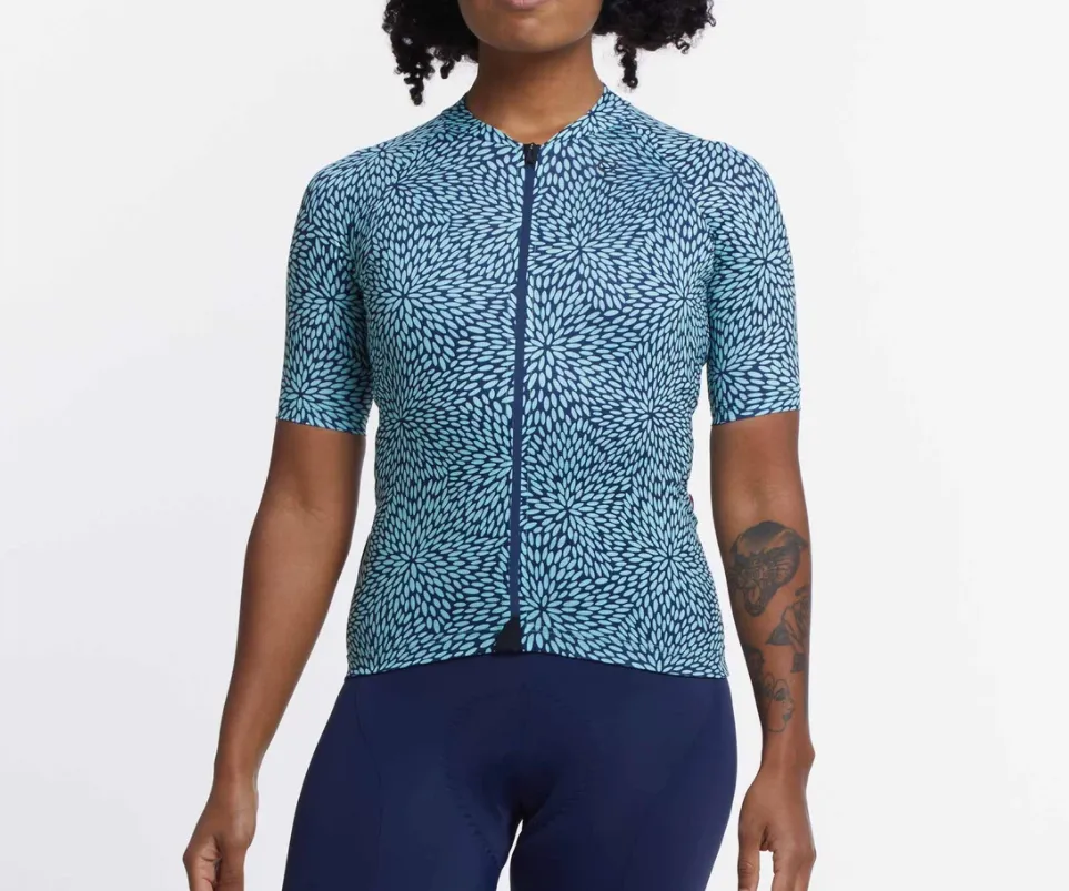 VELOCIO SUMMER ULTRALIGHT FLORA WOMENS JERSEY NAVY/MINT