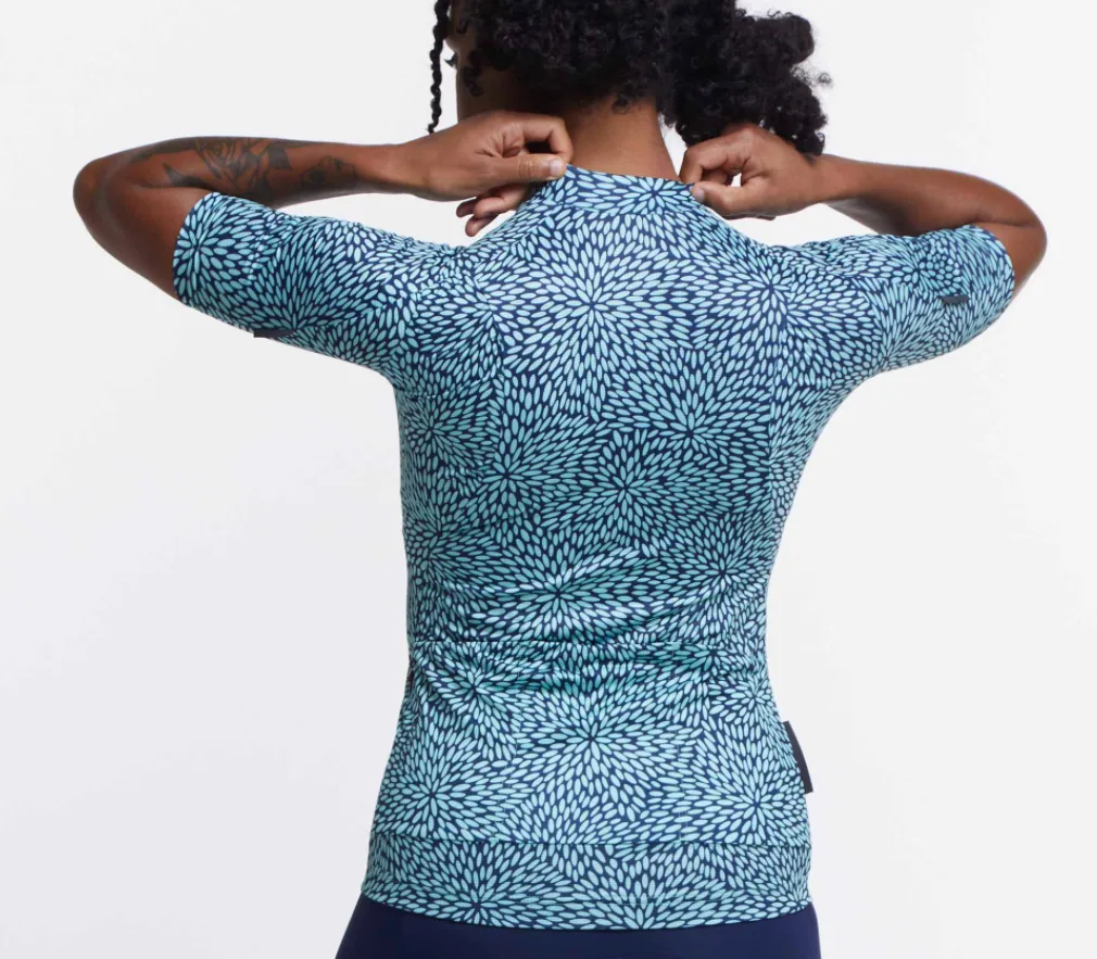 VELOCIO SUMMER ULTRALIGHT FLORA WOMENS JERSEY NAVY/MINT