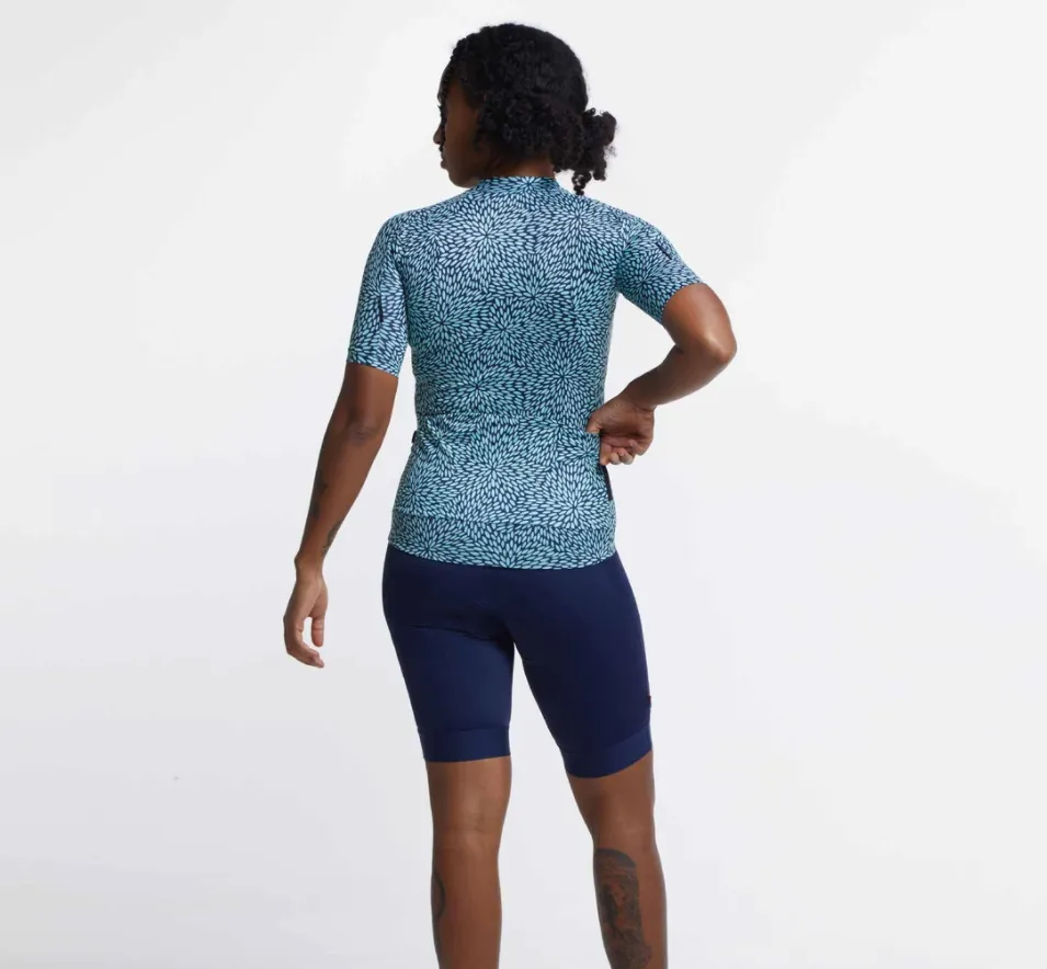 VELOCIO SUMMER ULTRALIGHT FLORA WOMENS JERSEY NAVY/MINT