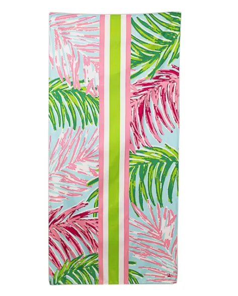 Veracruz Palm Beach Towel - Aruba Blue/Lime/Hot Pink