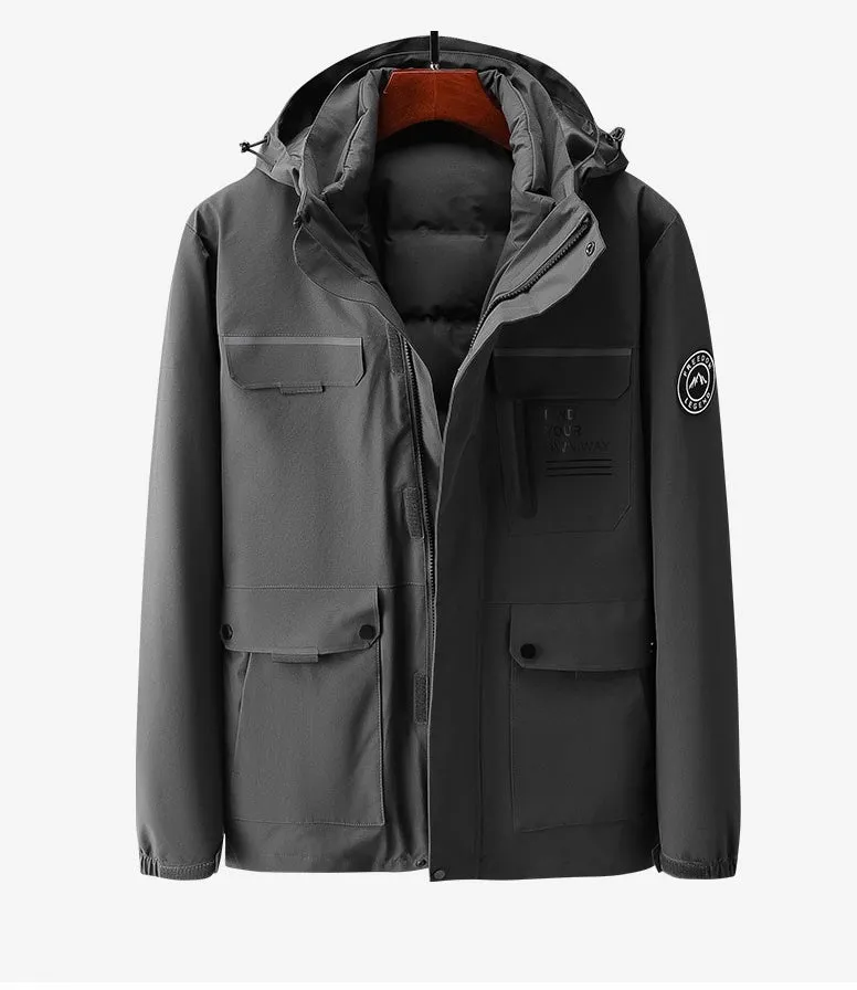 Versatile 3-in-1 Outdoor Down Jacket