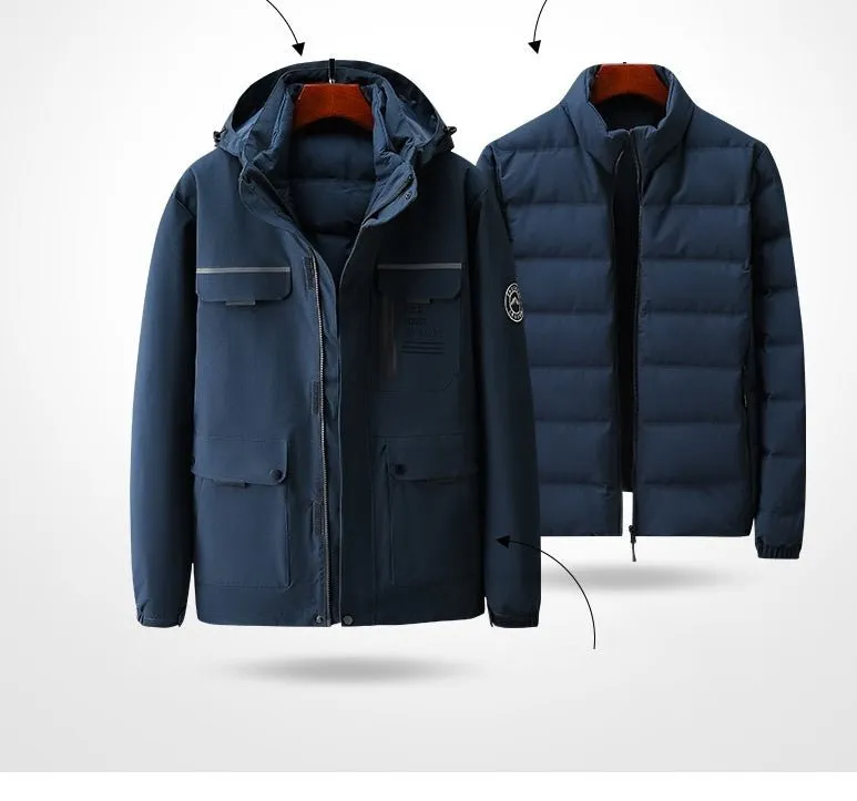 Versatile 3-in-1 Outdoor Down Jacket