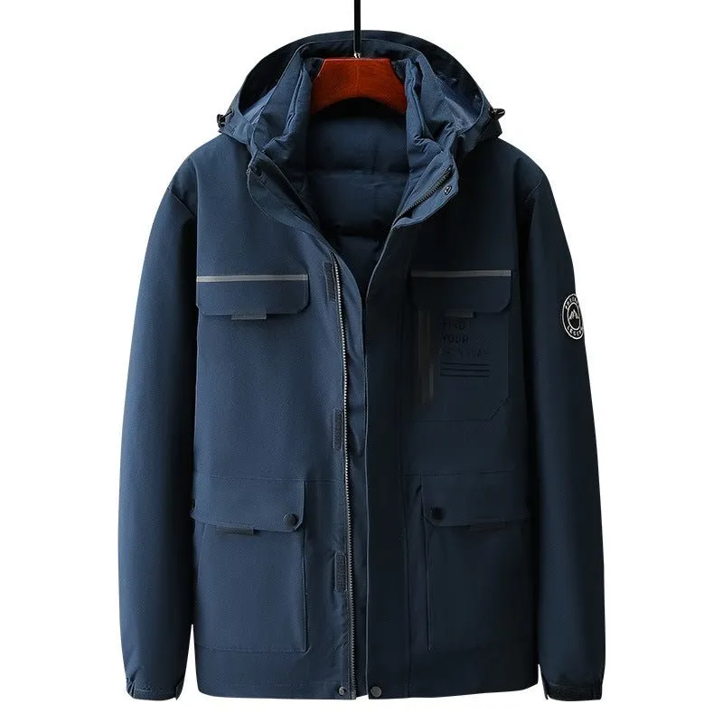 Versatile 3-in-1 Outdoor Down Jacket