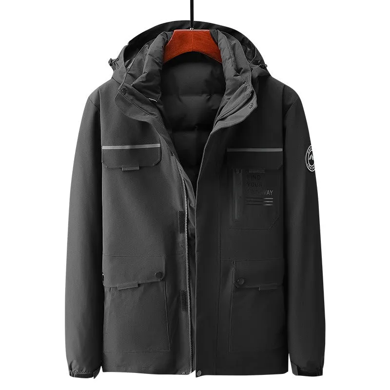 Versatile 3-in-1 Outdoor Down Jacket