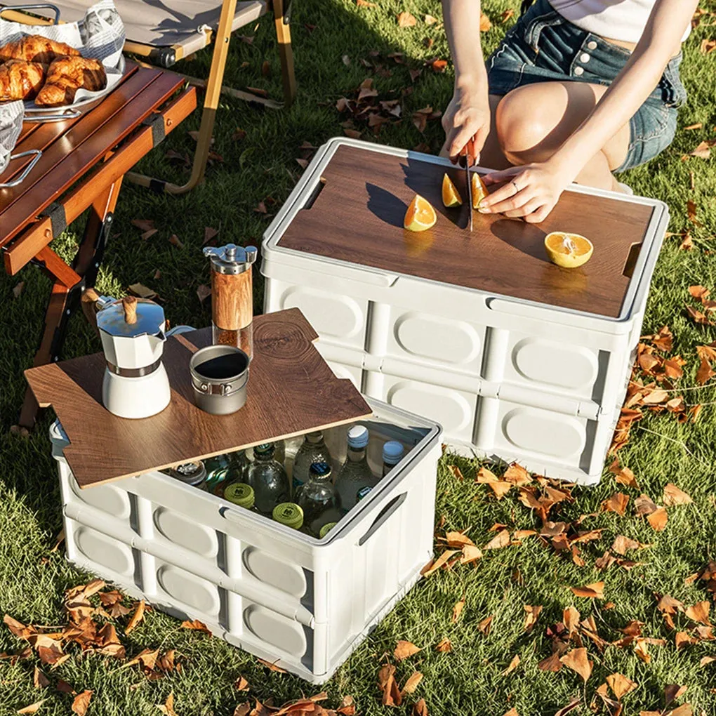 Versatile Outdoor Toy Bin Portable Storage Collapsible Crate Small Outdoor Storage Box Shelf Baskets