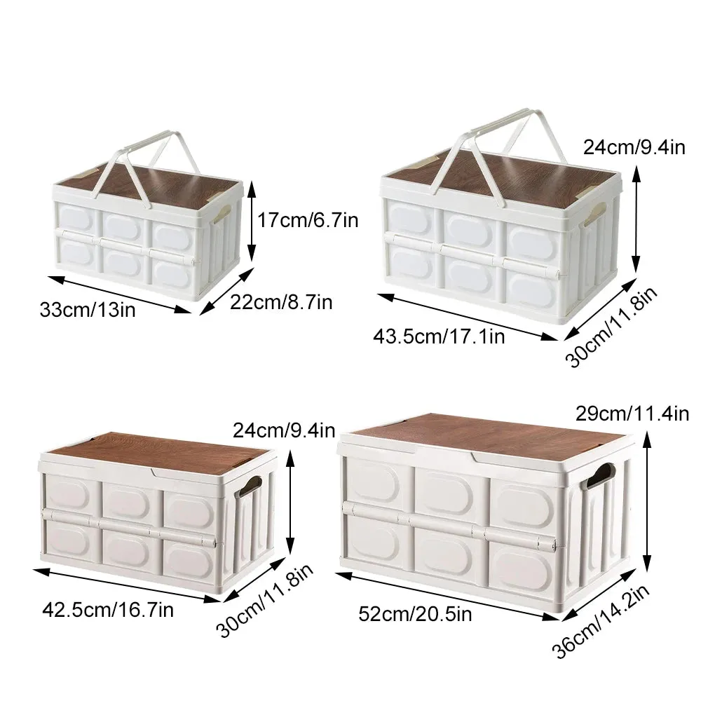 Versatile Outdoor Toy Bin Portable Storage Collapsible Crate Small Outdoor Storage Box Shelf Baskets