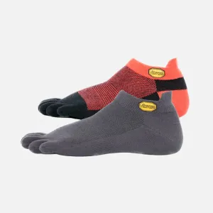 Vibram 5Toe Sock No Show (Pack Of 4) Grey-Red-Yellow-Darkgrey
