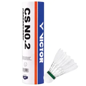 VICTOR Carbonsonic CS No. 2 Hybrid Badminton Shuttles / Shuttlecocks - Set of 6