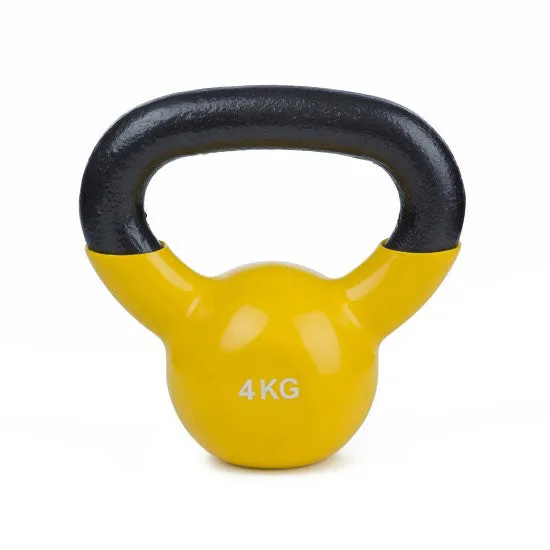 Vinyl Coated Cast Iron Kettlebell - 1 x 4kg - Minor Scratches