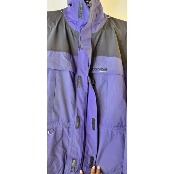 Vtg MOONSTONE Gore-Tex Parka Shell Jacket Women's L Ski Coat Softshell Outdoors