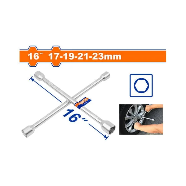 Wadfow 16" Cross Rim Socket Wrench 17-19-21-23mm - WTH8316