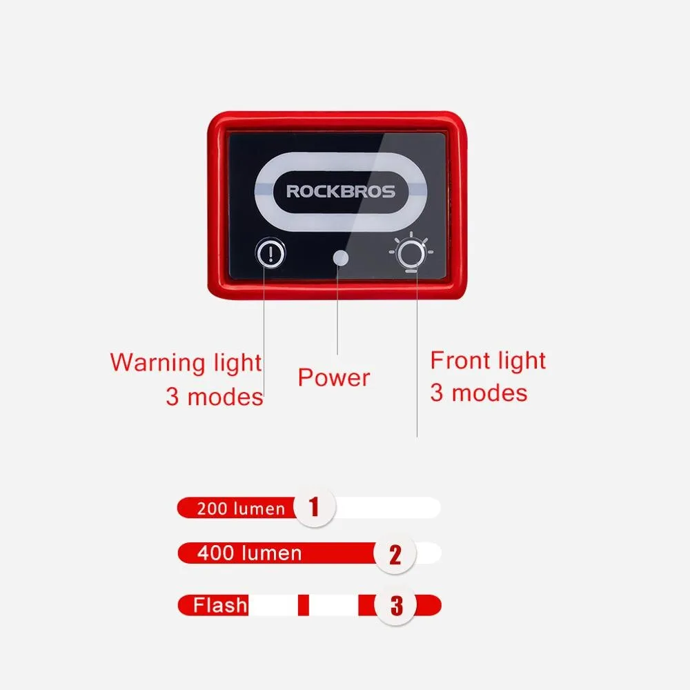 Waterproof USB Bicycle Helmet Light