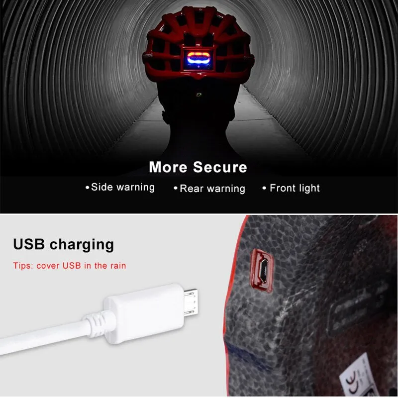 Waterproof USB Bicycle Helmet Light
