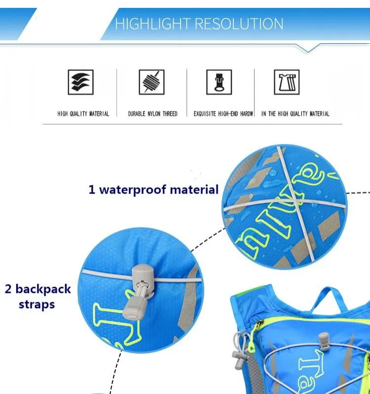 Wautton 15L Cycling Backpack Men/women Marathon Ultralight Breathable Backpack