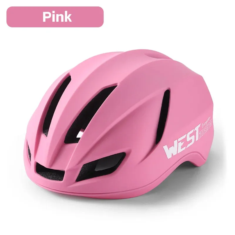 WEST BIKING Bike Helmet Rechargeable LED Men Women Ultralight Bicycle Aero Safely Cap Outdoor Sports Road MTB Cycling Equipment
