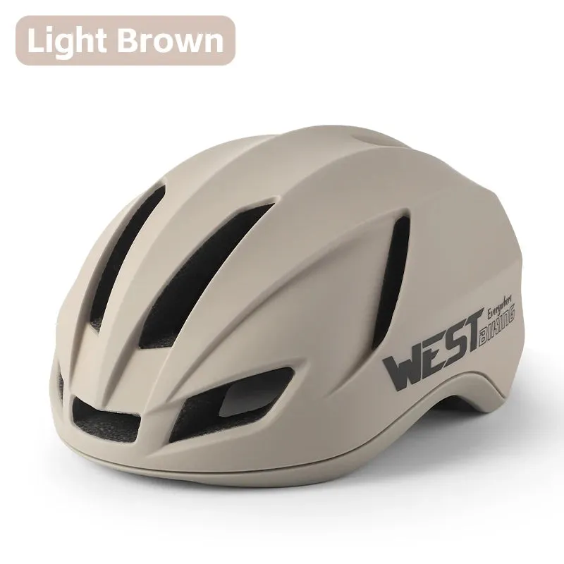 WEST BIKING Bike Helmet Rechargeable LED Men Women Ultralight Bicycle Aero Safely Cap Outdoor Sports Road MTB Cycling Equipment
