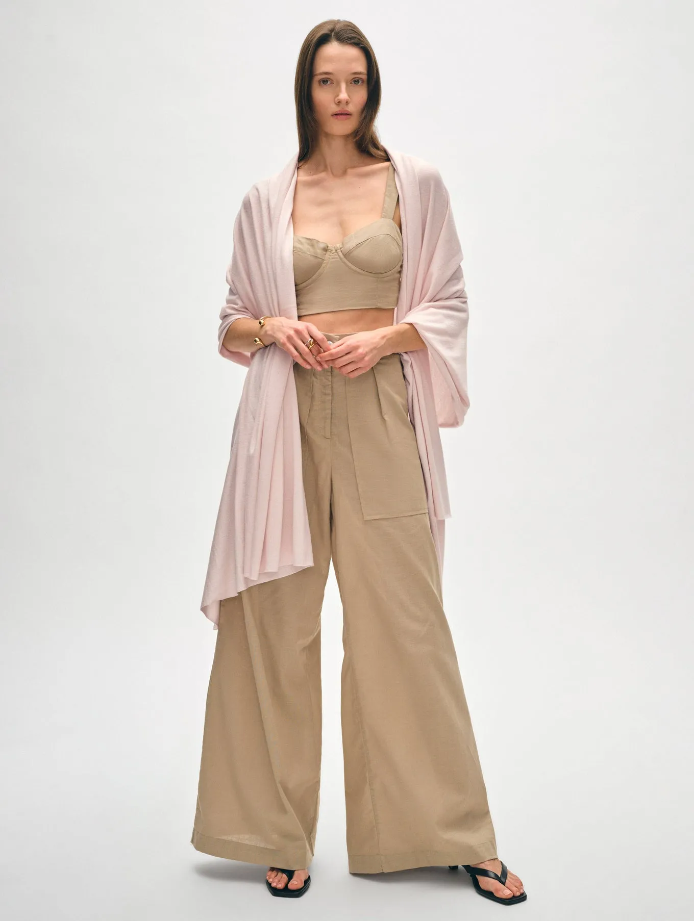 White   Warren - Silk Cashmere Travel Wrap