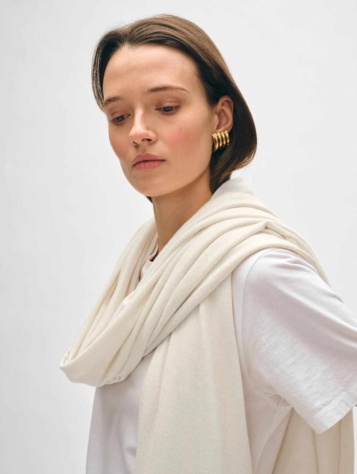 White   Warren - Silk Cashmere Travel Wrap